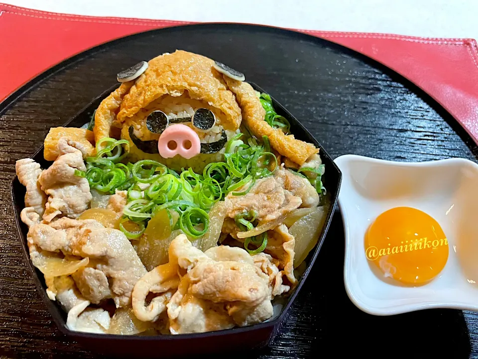 紅の豚丼「飛べない豚はただの豚丼」ポルコロッソ|☆aikon☆さん