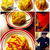Today's dinner🍴Omelet w/a filling of ketchup‐seasoned fried rice  by Kids