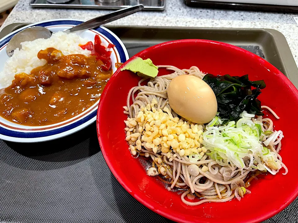 冷やし味玉そばミニカレーセット|マハロ菊池さん