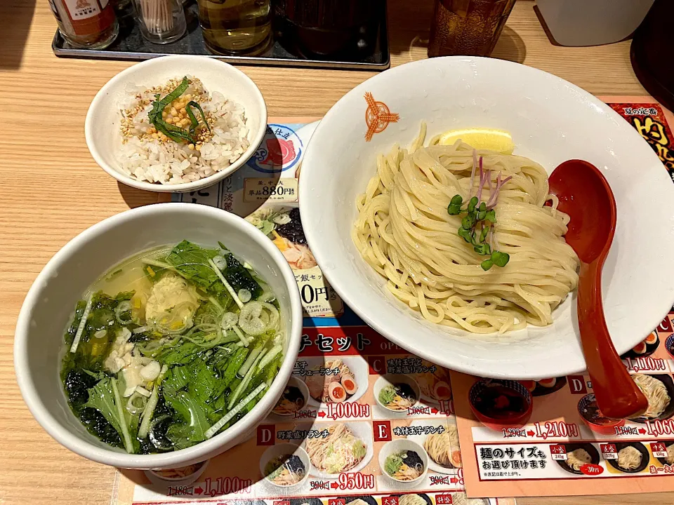 鯛だし塩つけ麺専用ご飯セット|しのぶさん