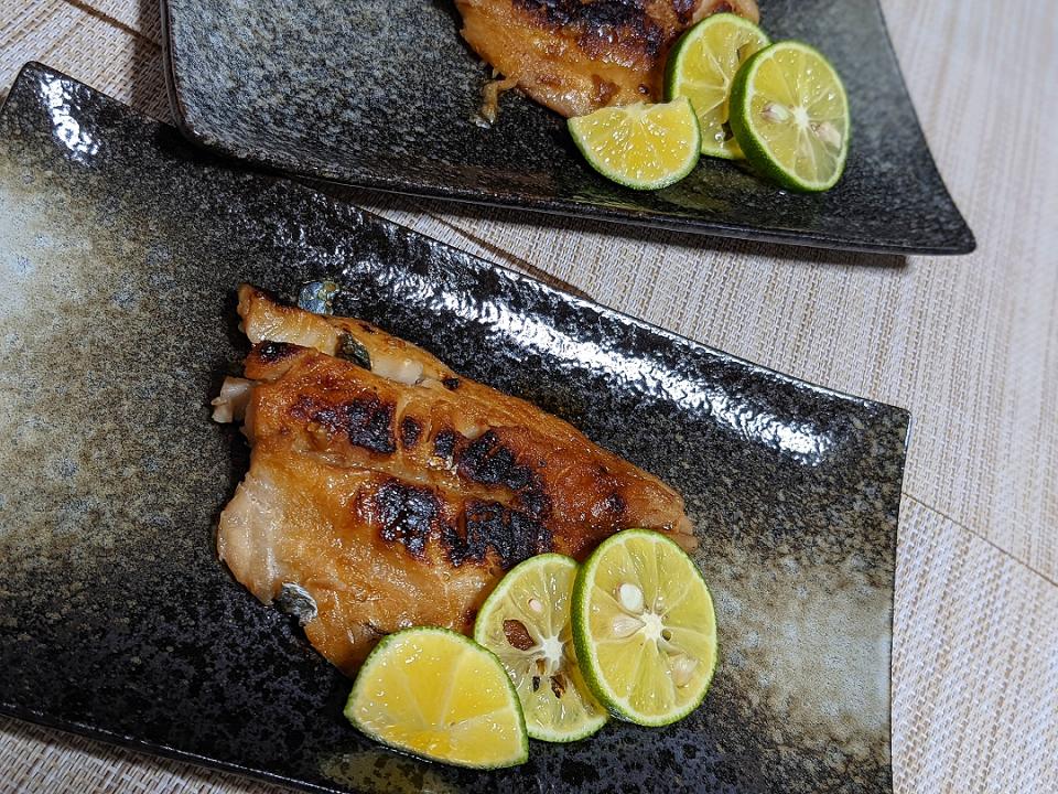 鯵の幽庵焼き〜。