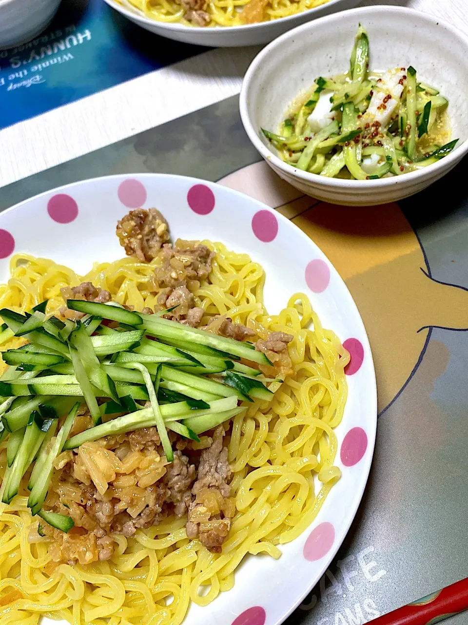 ジャージャー麺、イカのマリネ|kaaaaaさん