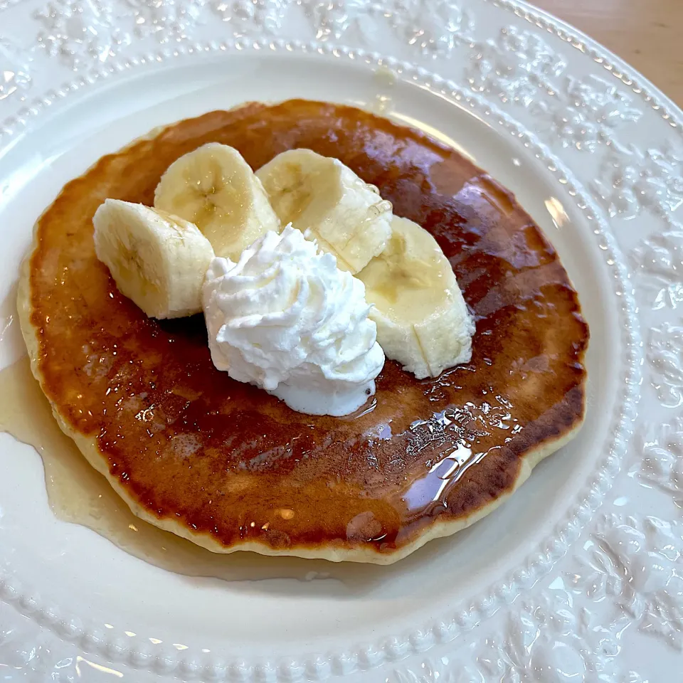 Snapdishの料理写真:バナナパンケーキ|りんごさん