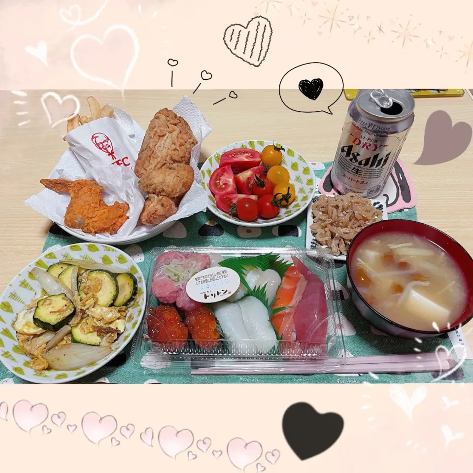 ８／１０ ｗｅｄ 晩ごはん🍴＊○°|rinaronarさん