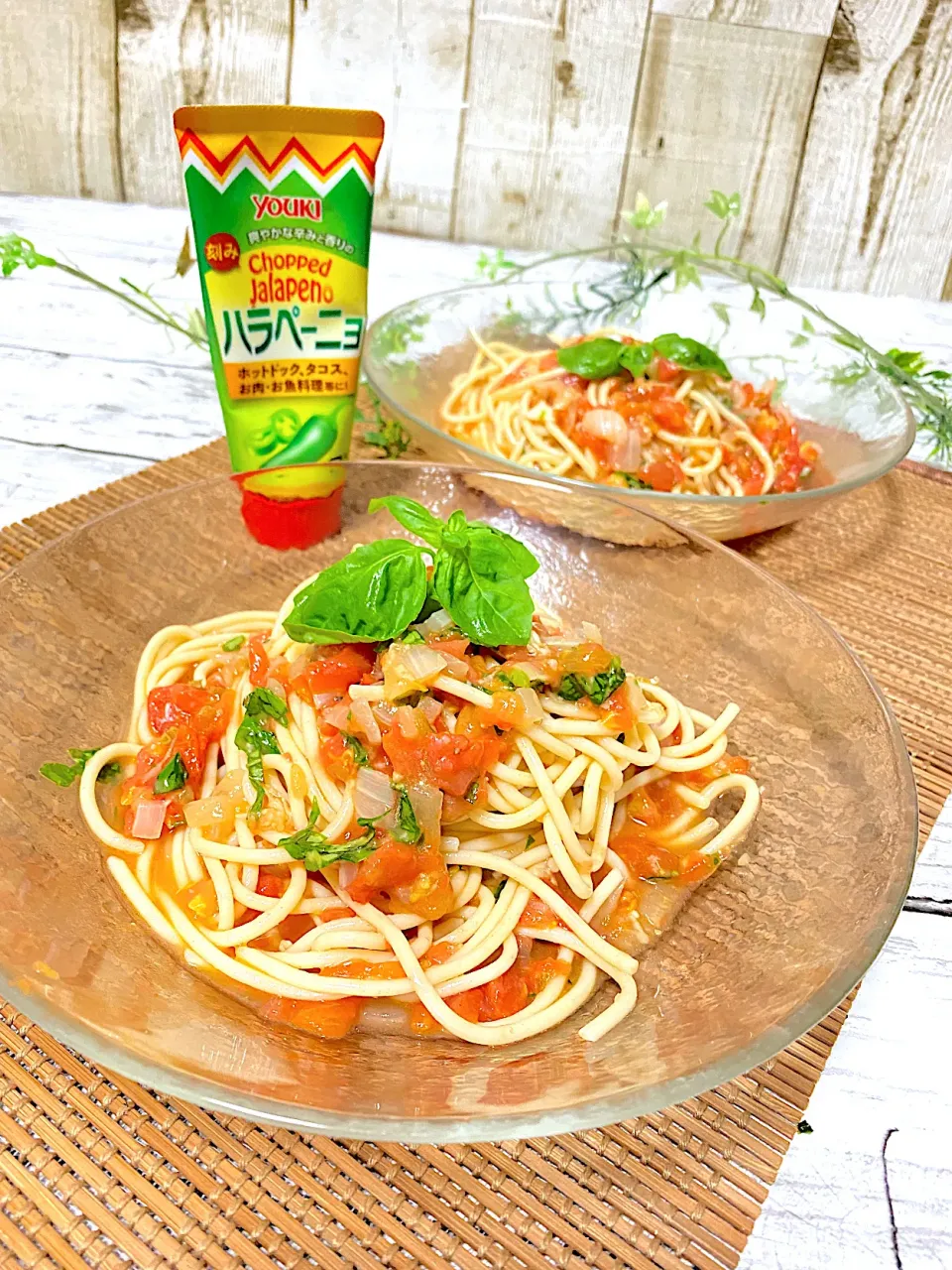 ハラペーニョで 簡単♬サルサソース🍅完熟トマトの冷製パスタ🍝|ぽっちさん