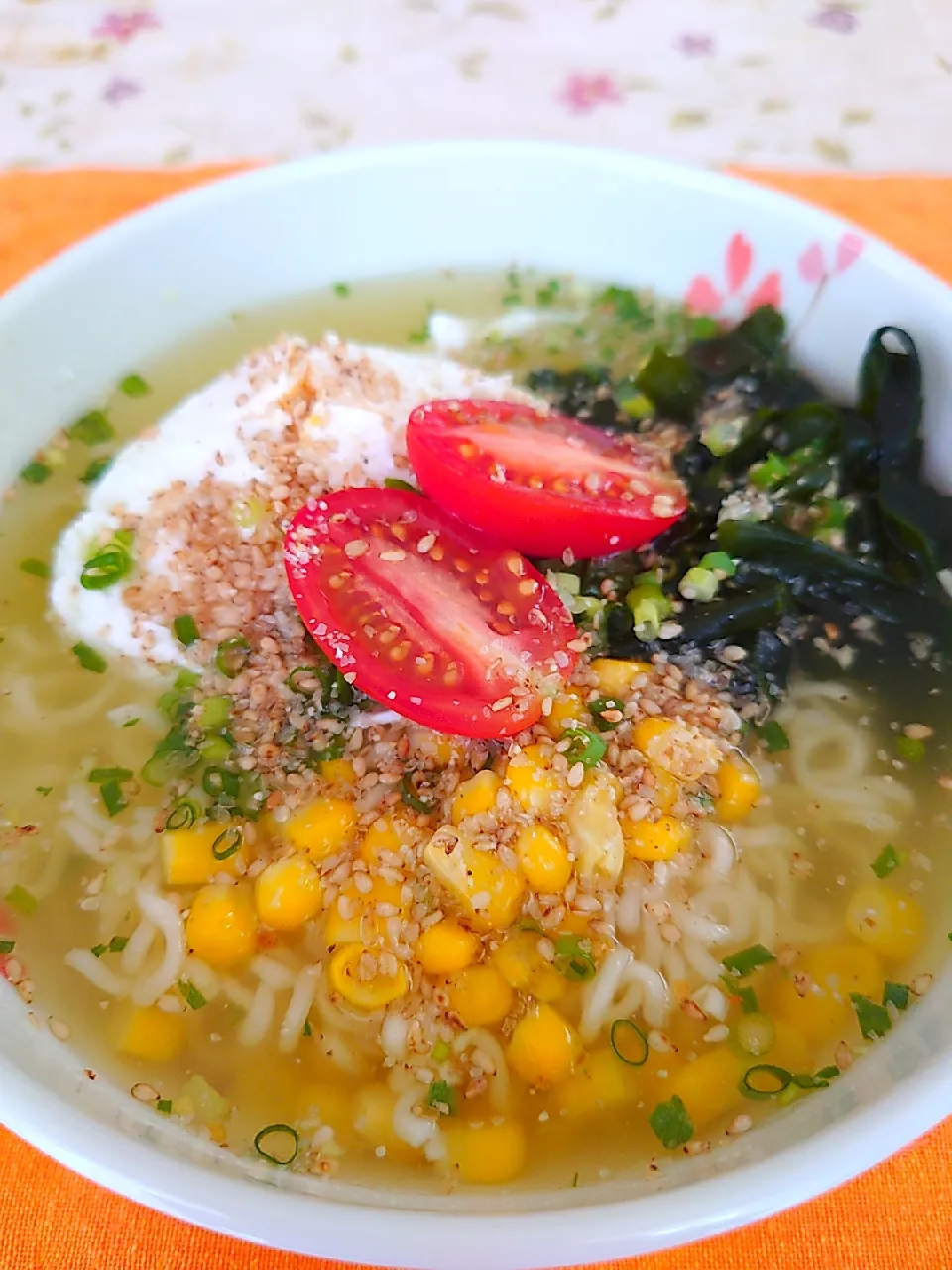 サッポロ一番塩ラーメンの　

冷やしラーメン|🍒ふみりん🍒さん