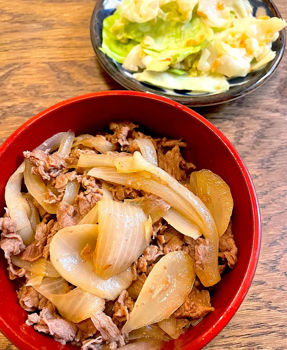 牛丼、キャベツマヨおかか|Masamiさん