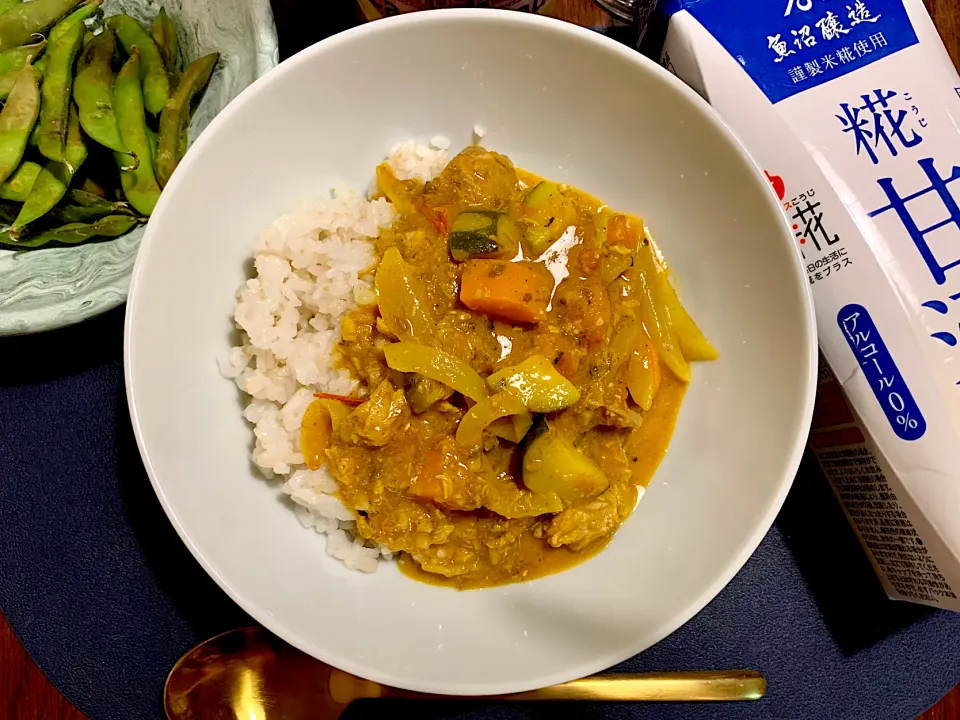 糀甘酒の鯖カレー|かなっぺさん