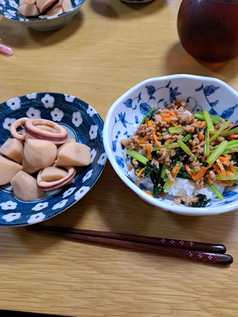 ビビンバのつもり(笑)と里芋の煮付け|あずきさん