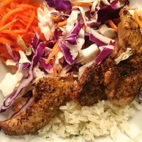 Snapdishの料理写真:Fermented Carrots, Herb Chicken, Cabbage n Olive Oil Rice|Ashさん