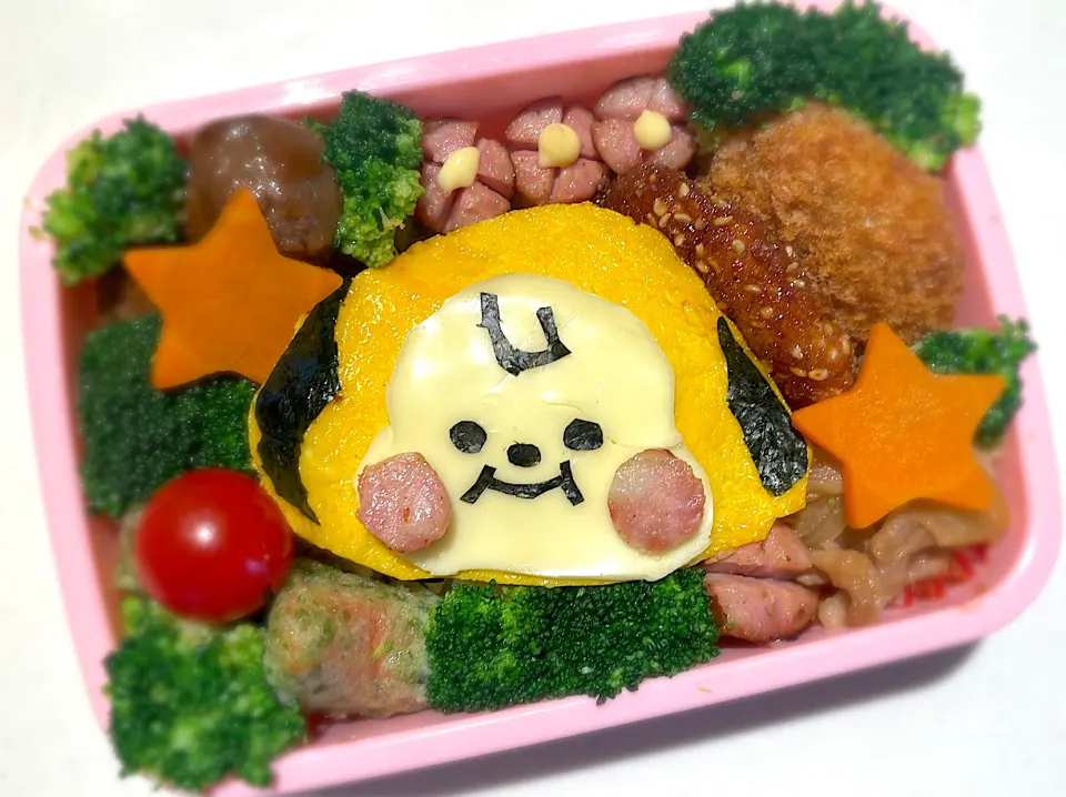 Snapdishの料理写真:なんちゃってBT21弁当♡|ぁかねまンさん