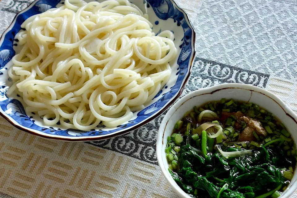 豚肉と明日葉の冷やしうどん|バジル🌿さん