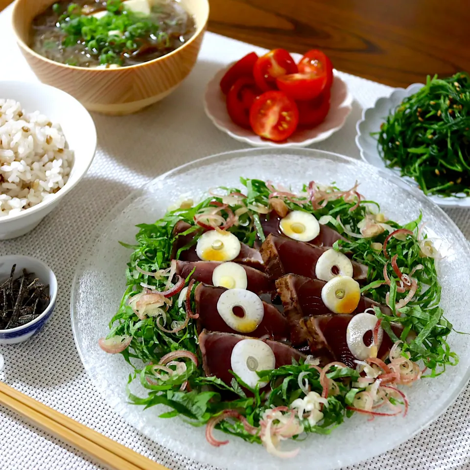 カツオのたたき定食|かおるさん