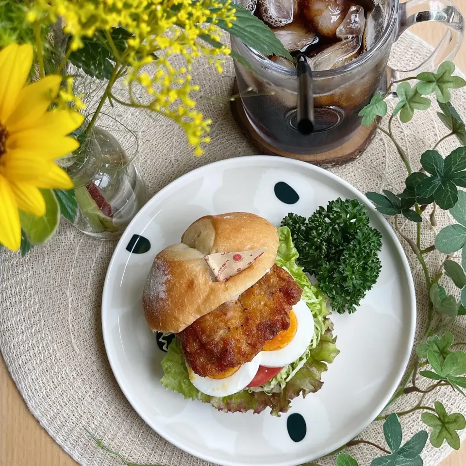 8/13❤︎ななチキたまごサンド🌱✨|Makinsさん