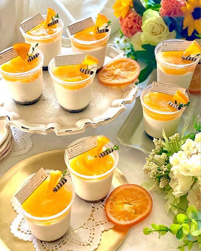 ミカン缶deカップ入りレアチーズケーキ/chiaki3（平川ちあき