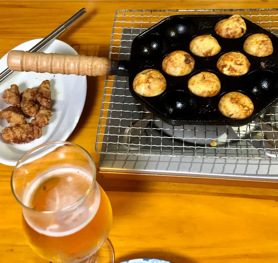 たこ焼きと軟骨唐揚げ|マユマユさん