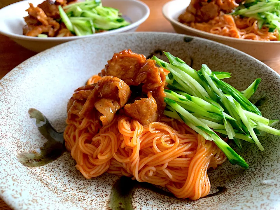 🌶そうめんdeビビン麺🌶|いちごさん