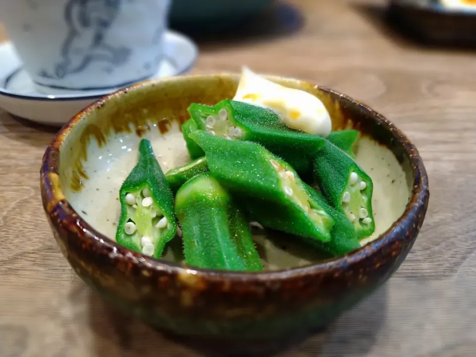 オクラのマヨ醤油|古尾谷りかこさん