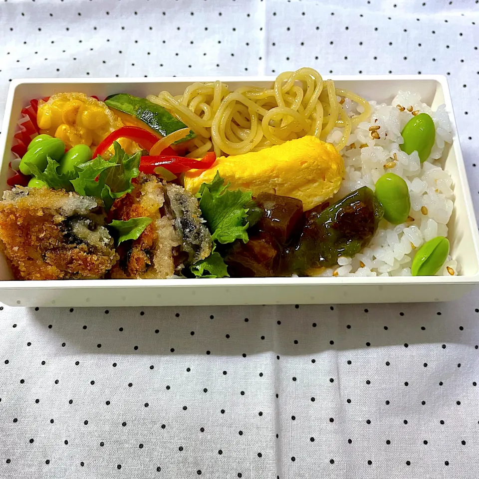 海苔付きハマチフライ弁当(娘)弁当☆8月14日|kaoriさん