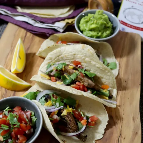 「刻みハラペーニョ（チューブ）」を使ってみたSnapdishの料理・レシピ写真:タコス・デ・カルデアサータ🇲🇽（焼き牛肉のタコス）