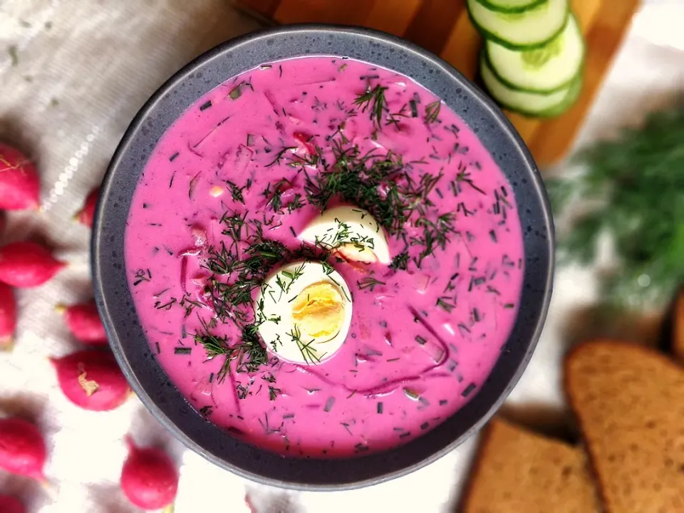 cold beetroot soup|Ieva Kārkliņaさん