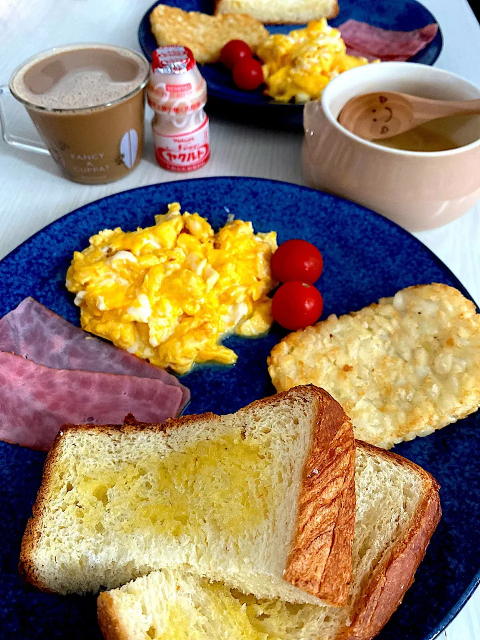 糀甘酒のスクランブルエッグで朝ごはんプレート🍽✨|こずりんさん