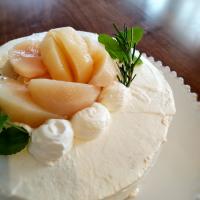 桃のアールグレイクリームケーキ