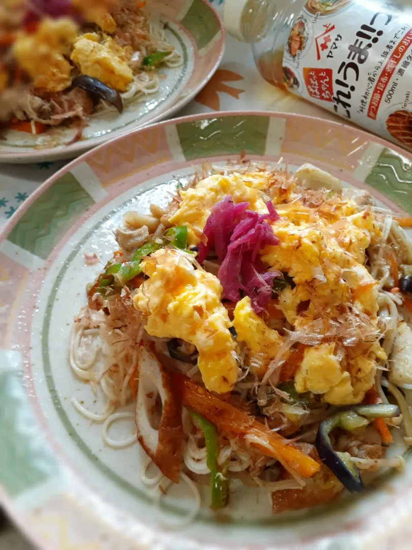 豚肉と竹輪と野菜のそうめんチャンプルー|fumfumさん