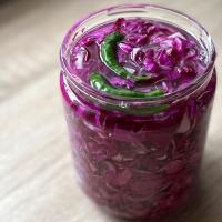 紫キャベツのザワークラウト Sauerkraut 発酵前
