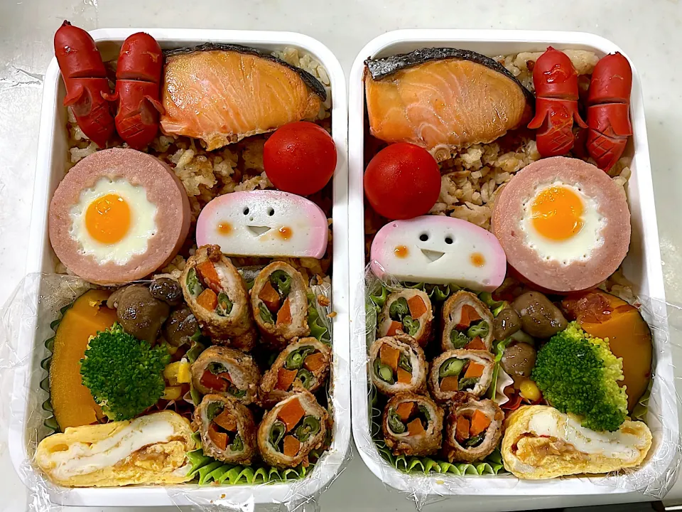 Snapdishの料理写真:2022年8月17日　ムスメ＆オレ弁当♪|クッキングおやぢさん