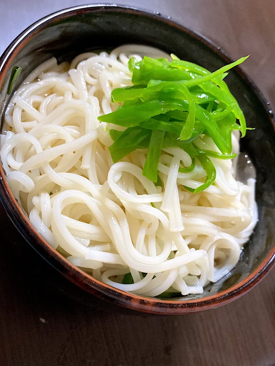 とれたてピーマンと半田そうめんの冷やしぶっかけ🎵|ちぐけんさん