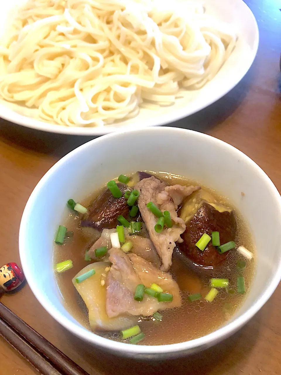 豚バラ肉と茄子のつけ汁うどん|masaさん