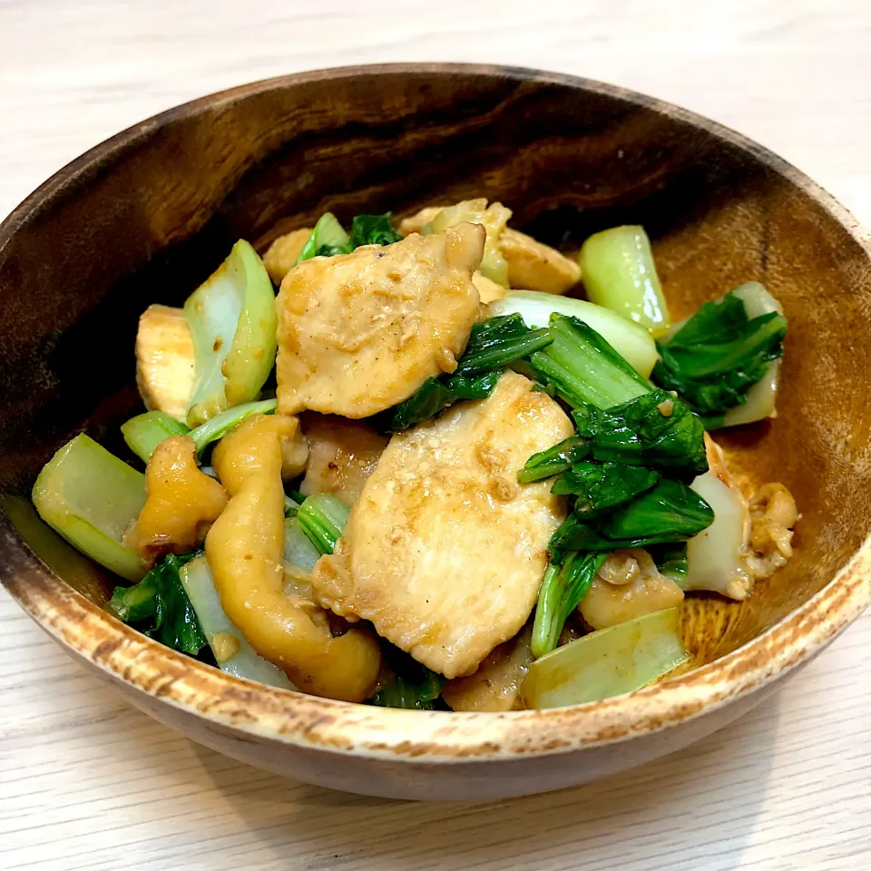 鶏胸肉とチンゲン菜のマヨソース炒め|hanakoさん