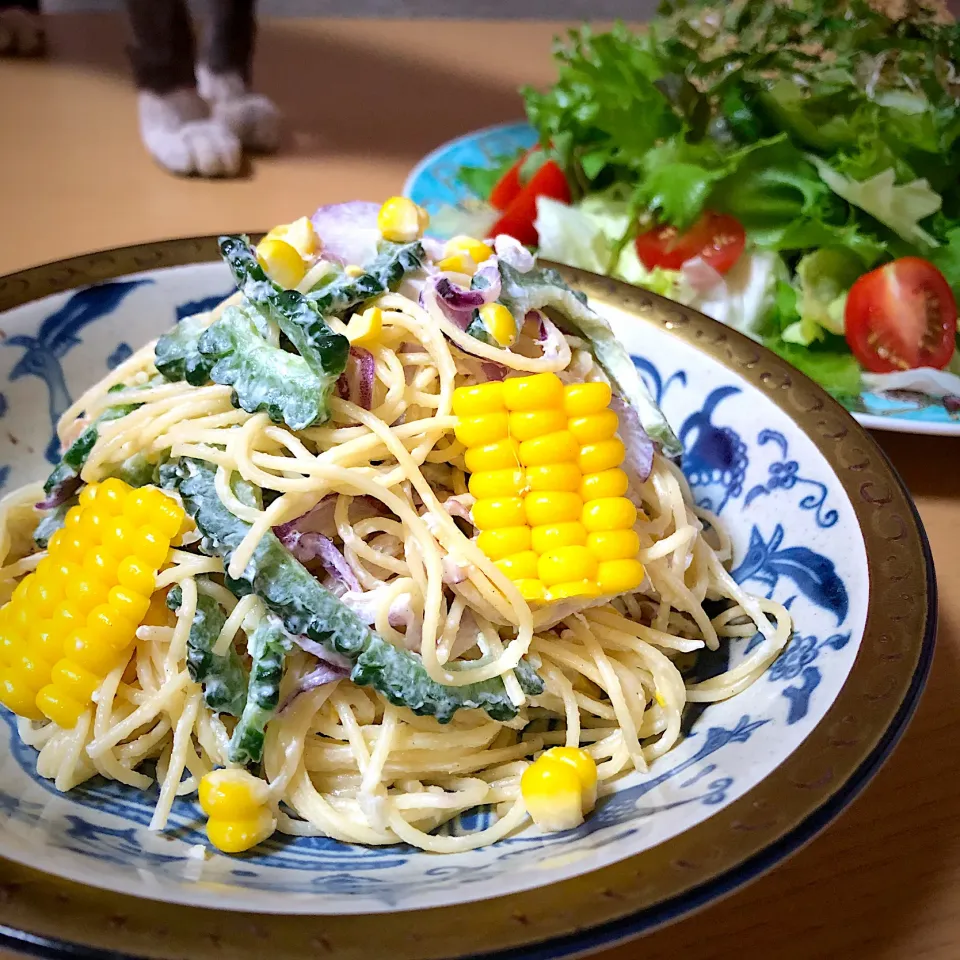 #vegan 
ゴーヤのスパサラ|makiko_aさん