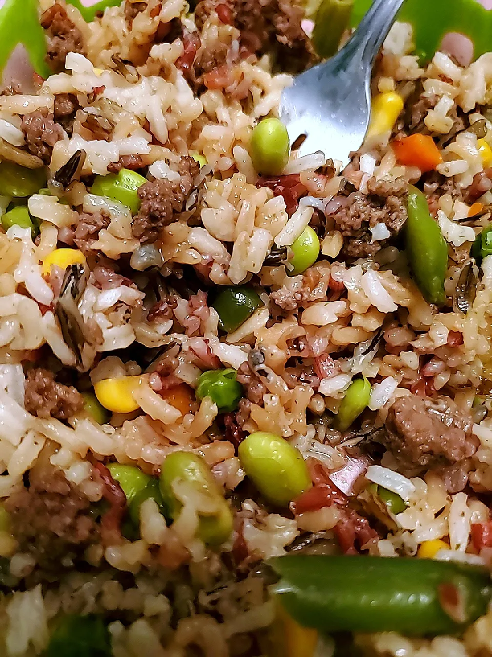 Grass fed beef, mixed rice, mixed veggies with coconut aminos|Ashさん