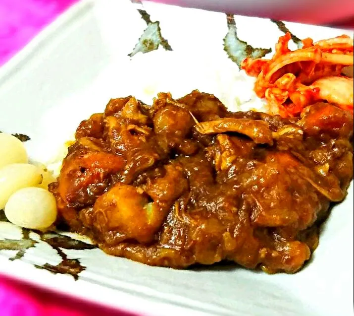 チキン🐔カレー🍛隠し味に糀甘酒を使用しましたぁ～v(o´ з｀o)♪|のも💛さん