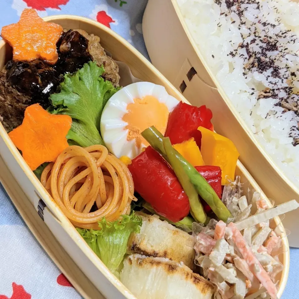 本日のお弁当〜ハンバーグ弁当|f.1125beさん