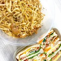 fettuccine aglio olio 🍝 & sandwich egg and ham🥪🤤|Halimah_Jelan Kitchen 👨🏻‍🍳👩🏻‍🍳さん