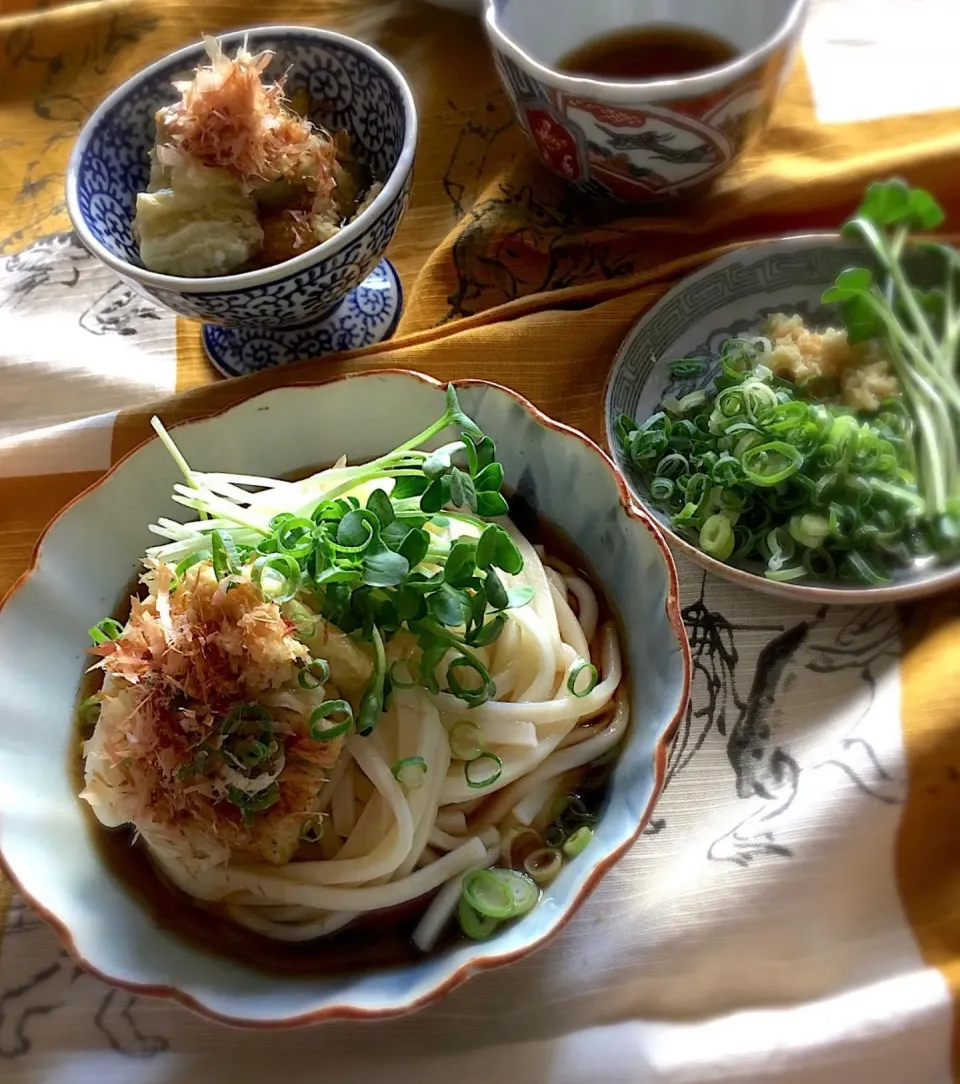 焼き茄子のっけ冷やしうどん|じゅんじゅんさん