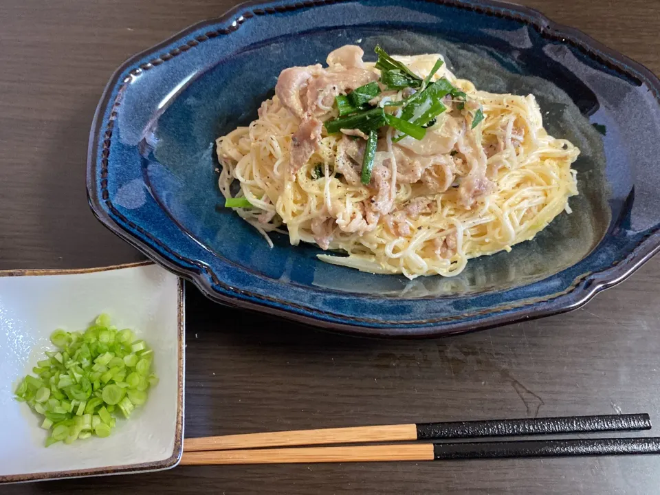 豚とニラのそうめんチャンプル|ちぐけんさん