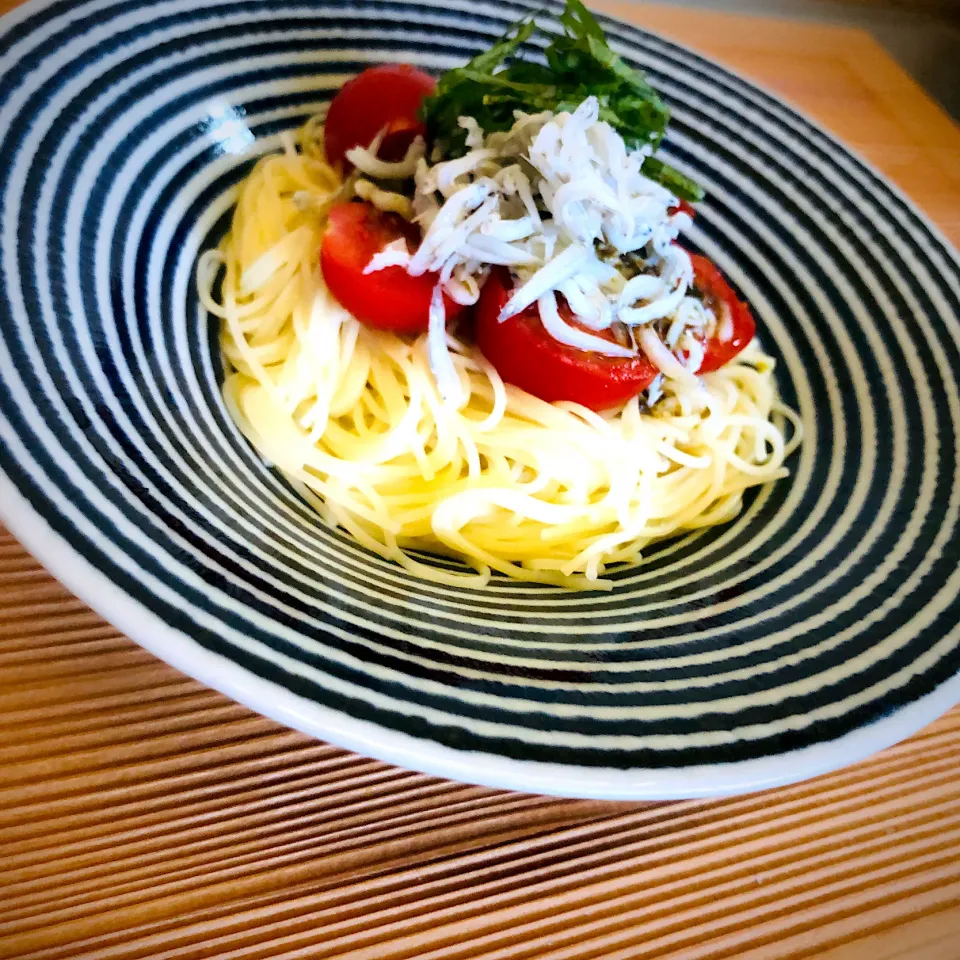 シラスとトマトの海苔パスタ|ユミさん