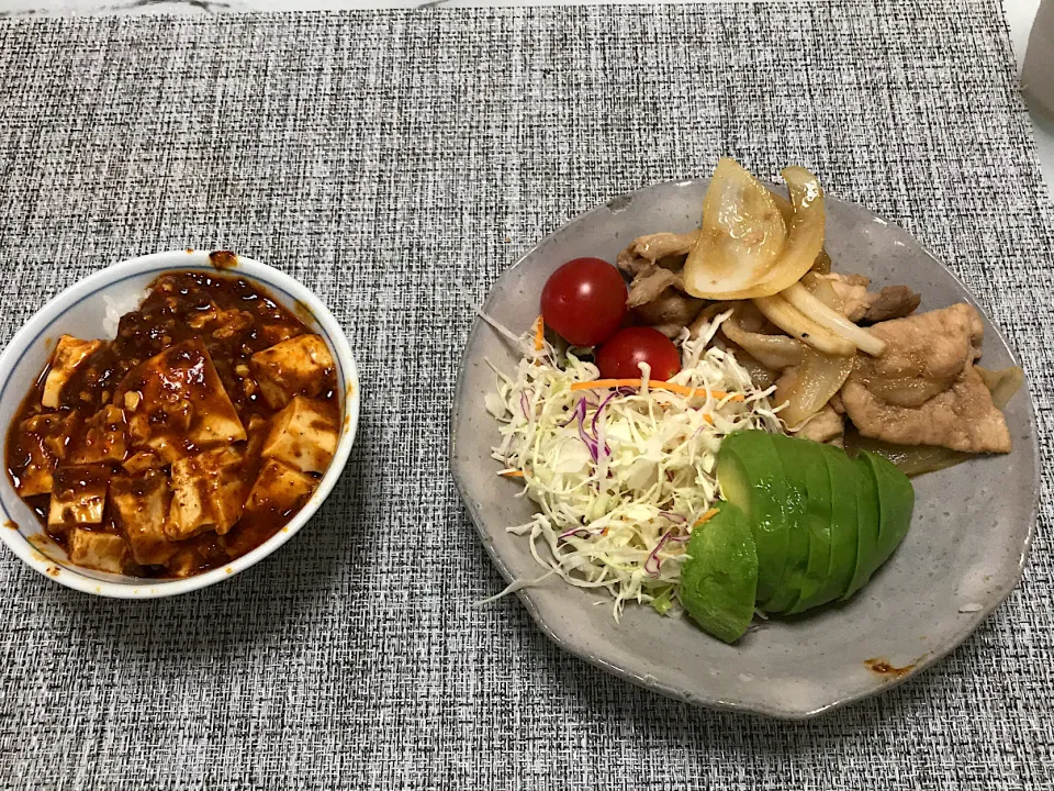 麻婆丼と生姜焼き|うね子さん