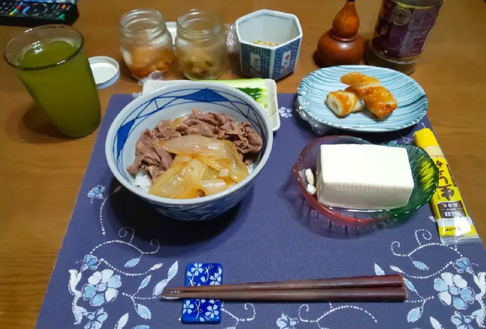 Snapdishの料理写真:自家製牛丼(夕飯)|enarinさん