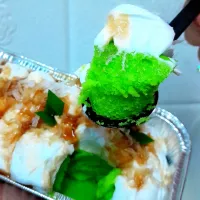 Snapdishの料理写真:pandan gula melaka cake|Kasthuri Saravannanさん