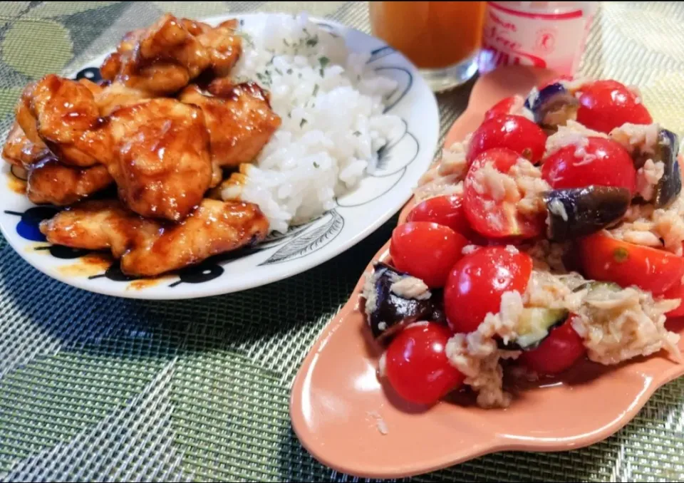 鶏カレー照り焼き飯
ナストマリネ[小顔になる系?]|マギーさん