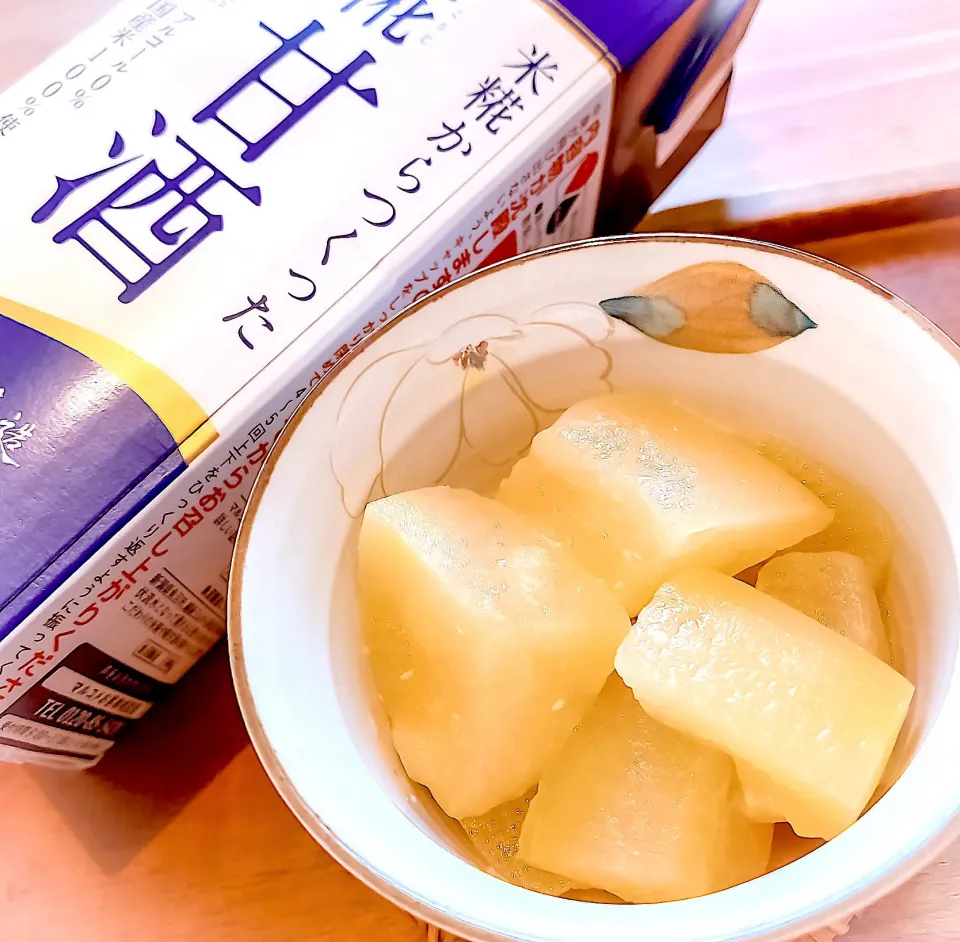 糀甘酒🥛🌾とレモン🍋で冬瓜のコンポート|にゃんぺこさん