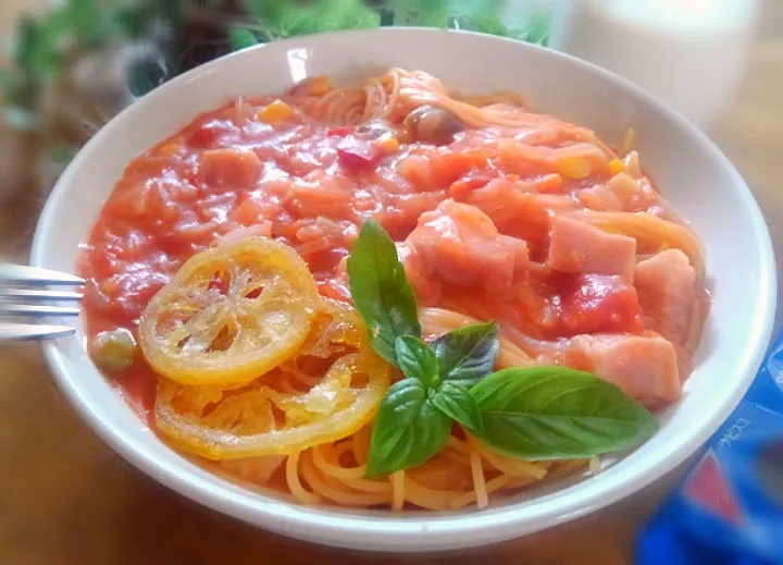 トマトソースパスタ|くまちゃんさん