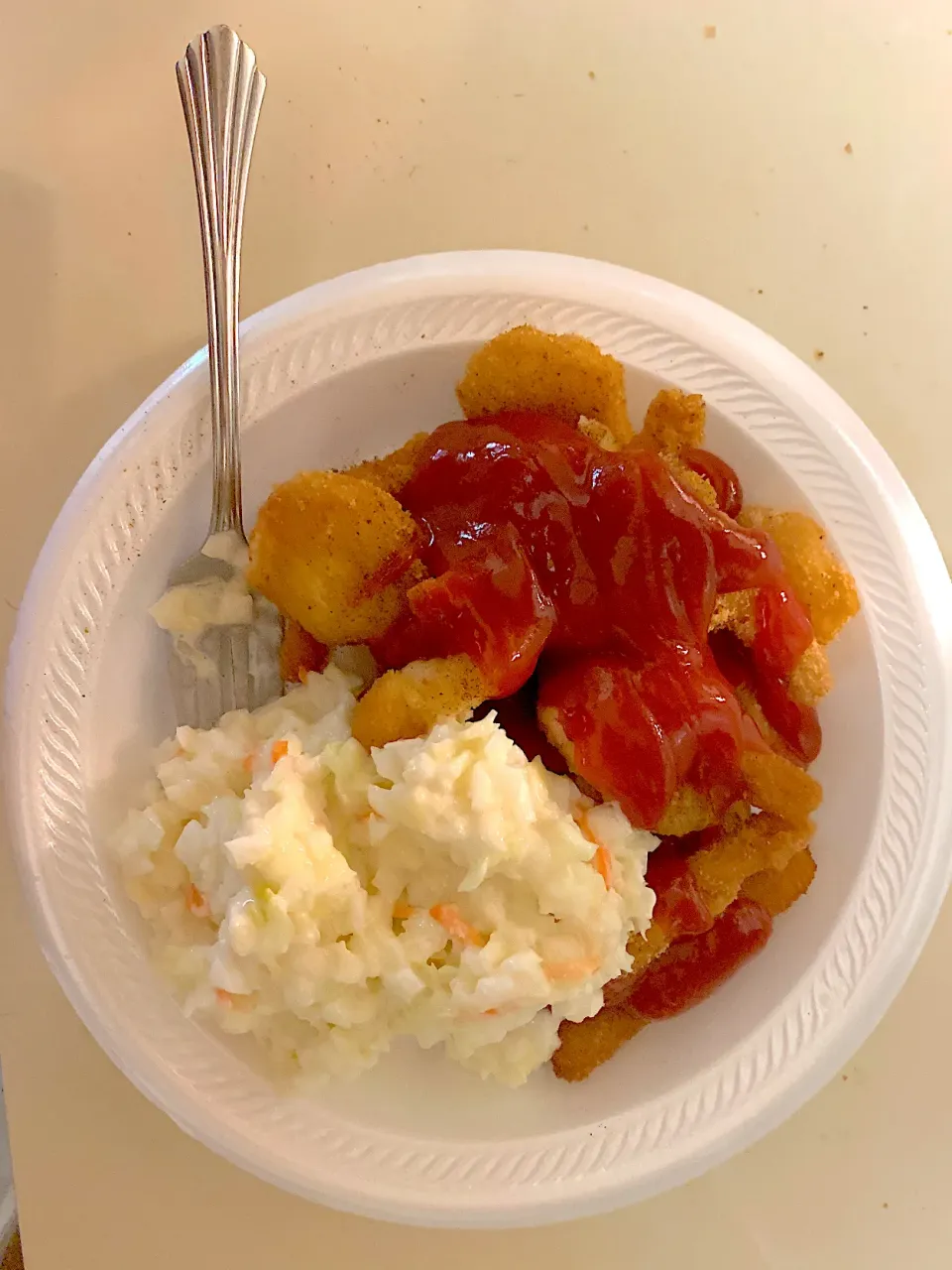 Fried shrimp fish sticks and coleslaw|Kareem Boogieさん