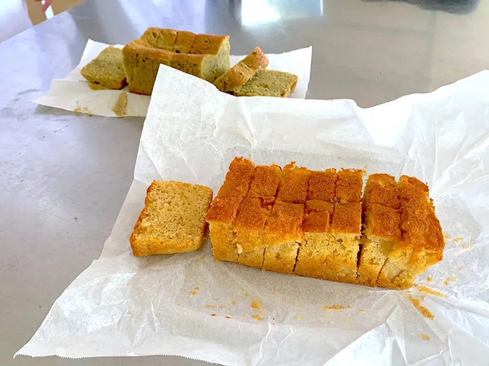 抹茶パウンドケーキと山椒パウンドケーキ！|むここさん