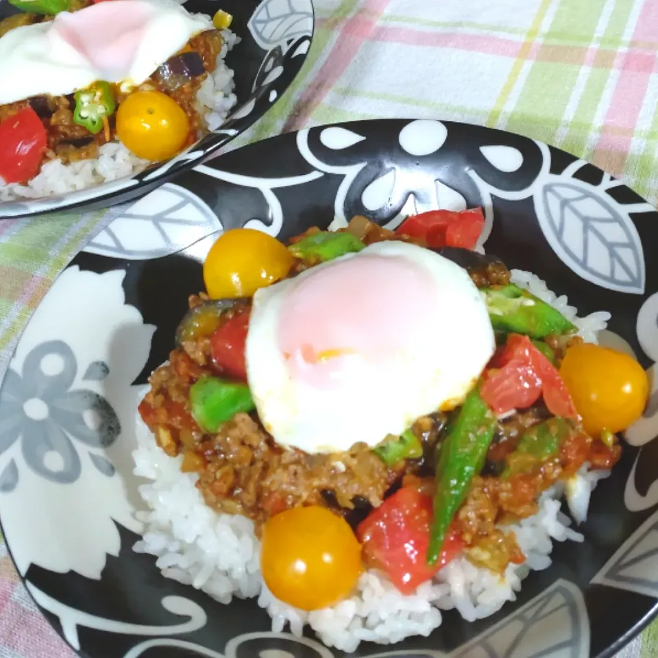 Snapdishの料理写真:レンチン８分でナスの簡単キーマカレー|cherry🍒さん